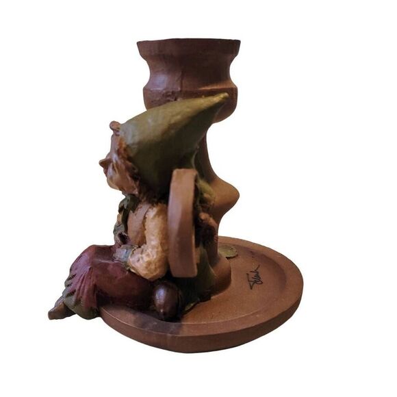 Vintage Mrs. Wink Tom Clark Cairn Studios Troll Gnome Fairy Candlestick Holder - Picture 8 of 10
